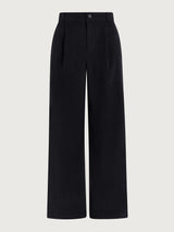 Plush Cord Wide Leg Trouser Long