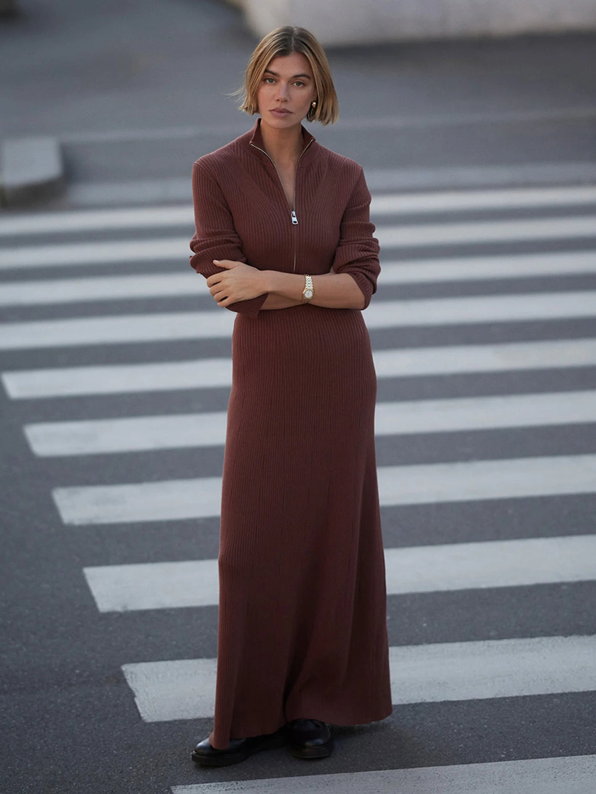 Burnet Zip Knit Maxi Dress
