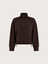 Sian Cropped Half-Zip Sweat