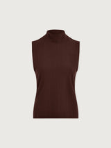 Variegated Mock Neck Fitted