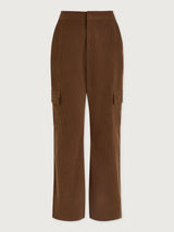 Plush Cord Straight Cargo Trouser Long