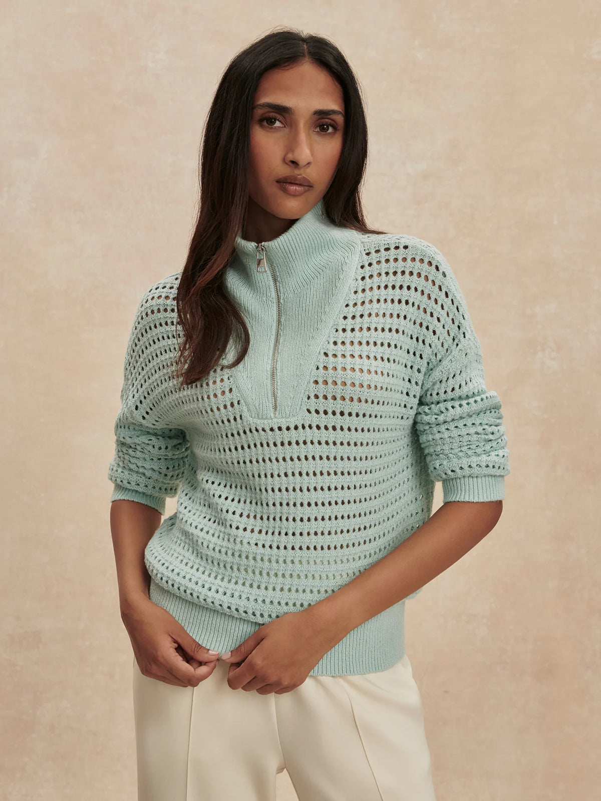Emeri Half Zip Knit Sweater
