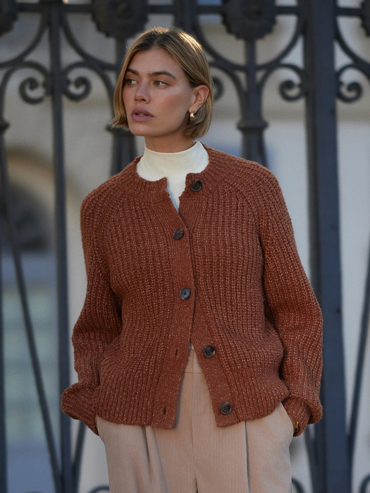 Florrie Boucle Knit Cardigan