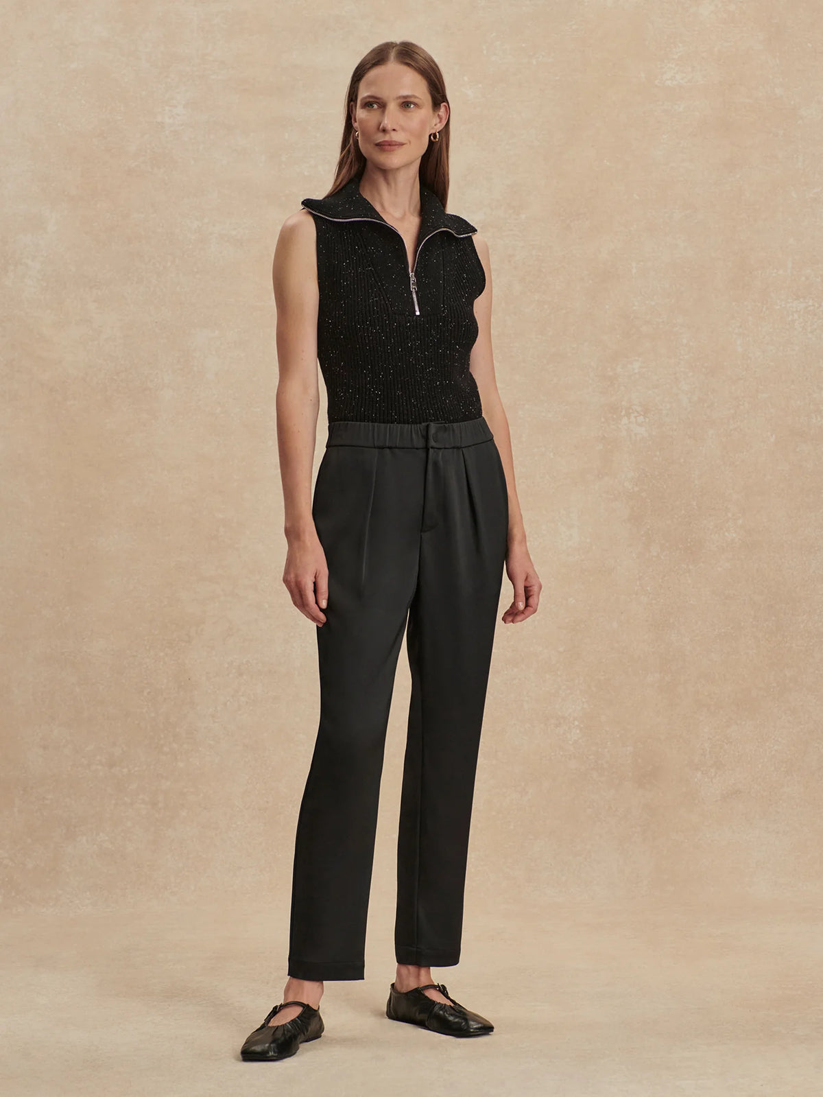 Double Satin Elegant Tapered Trouser Long