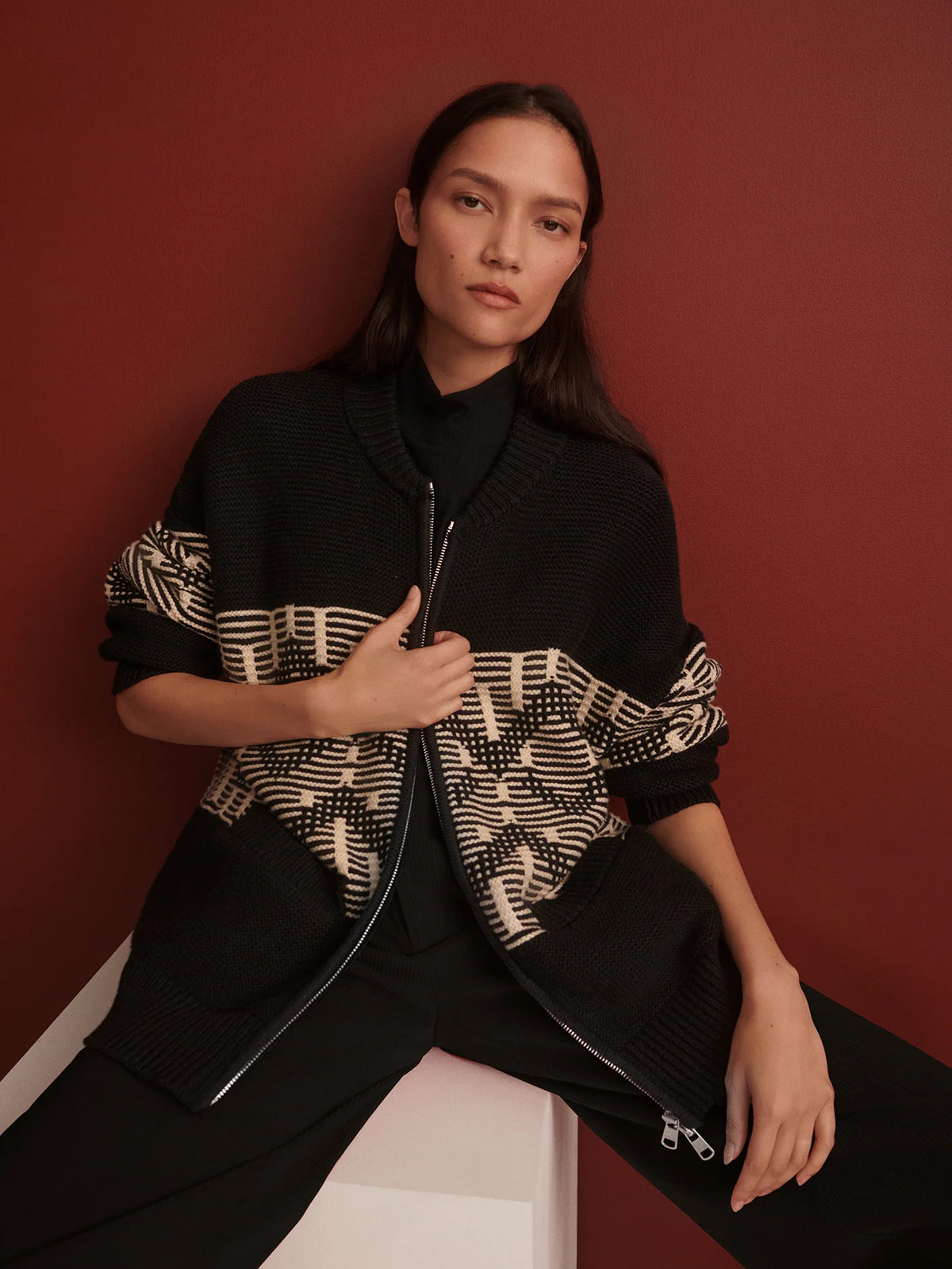 Linnea Fairisle Knit Jacket