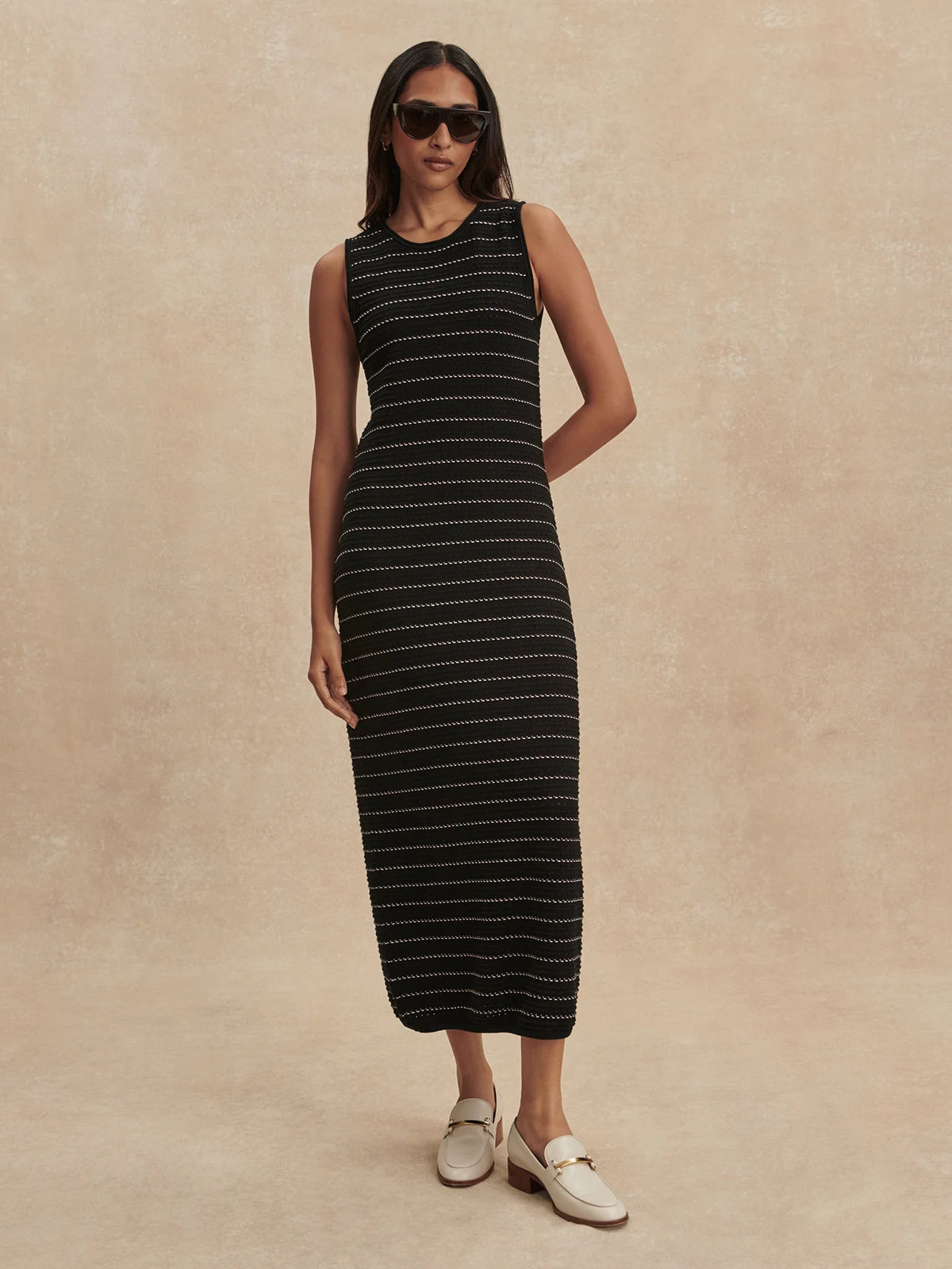 Beesley Stitch Knit Midi Dress