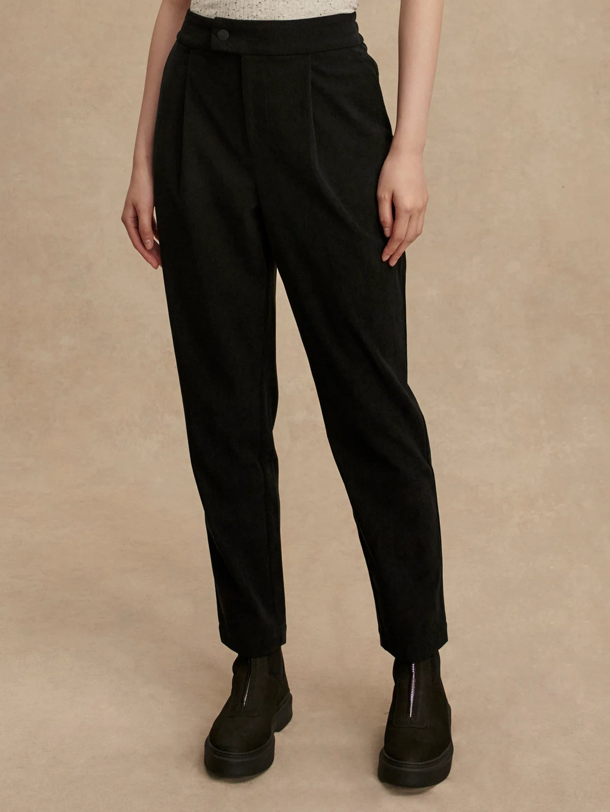 Stretch Needle Cord Tapered Trouser Long