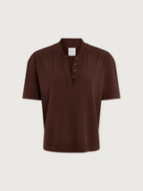 Kasey Mock Placket Rib Tee