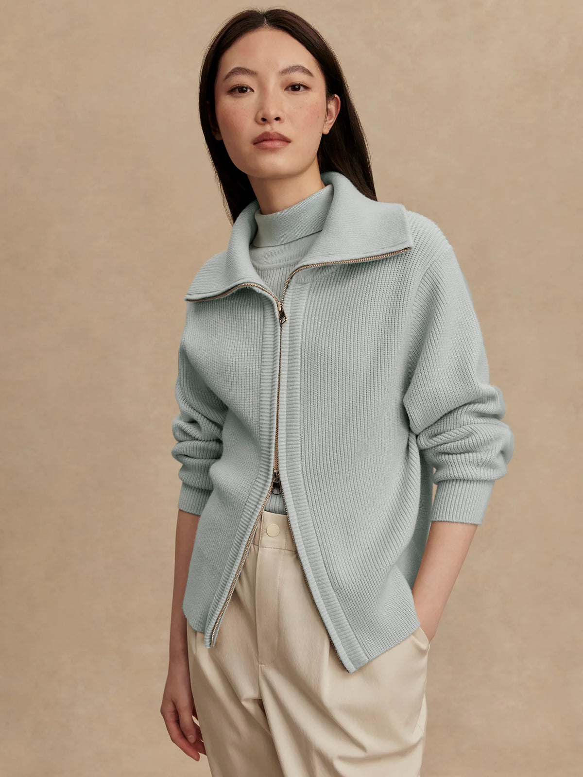 Enrico Zip-Through Knit Jacket