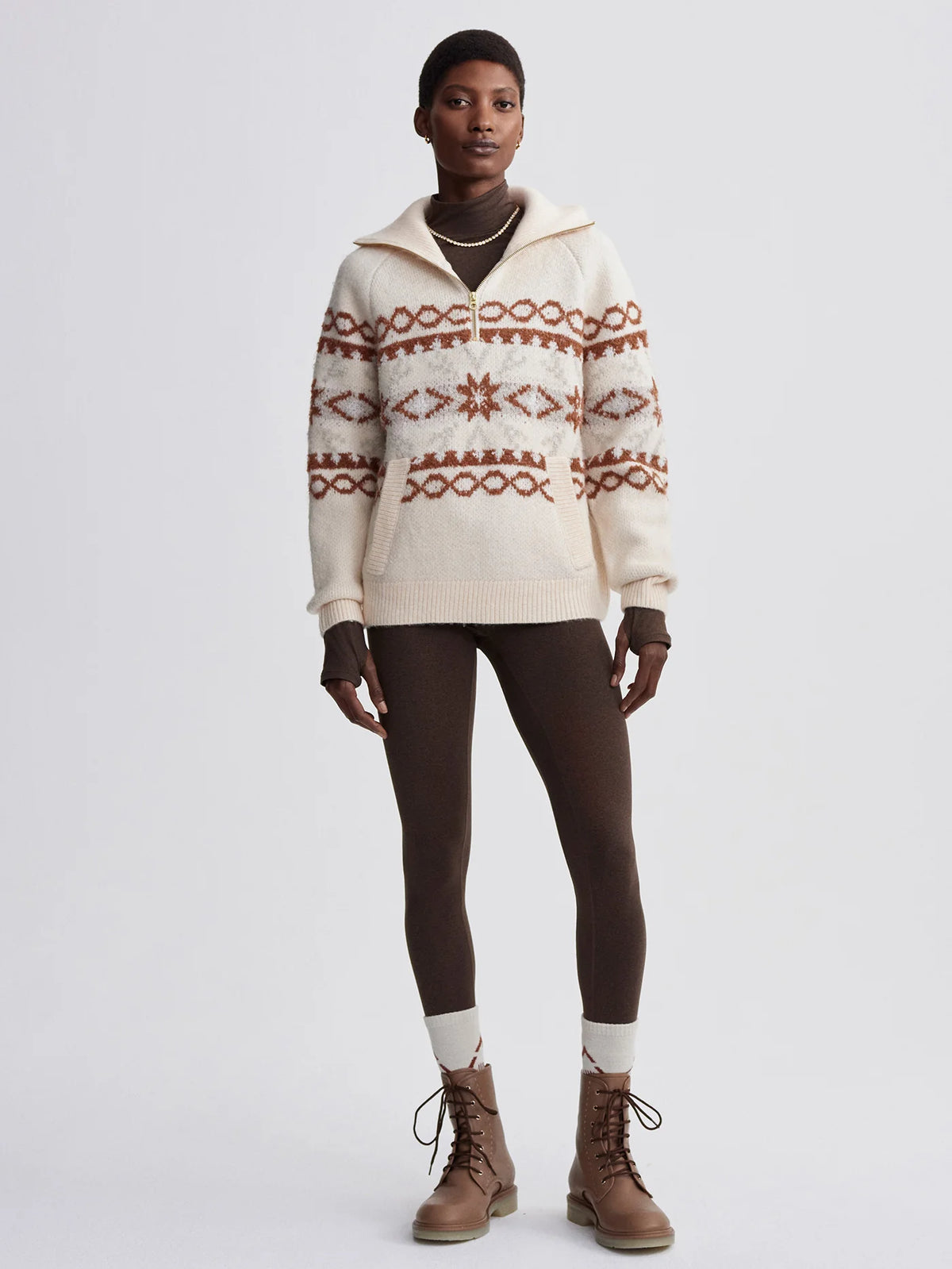 Cai Fairisle Half Zip