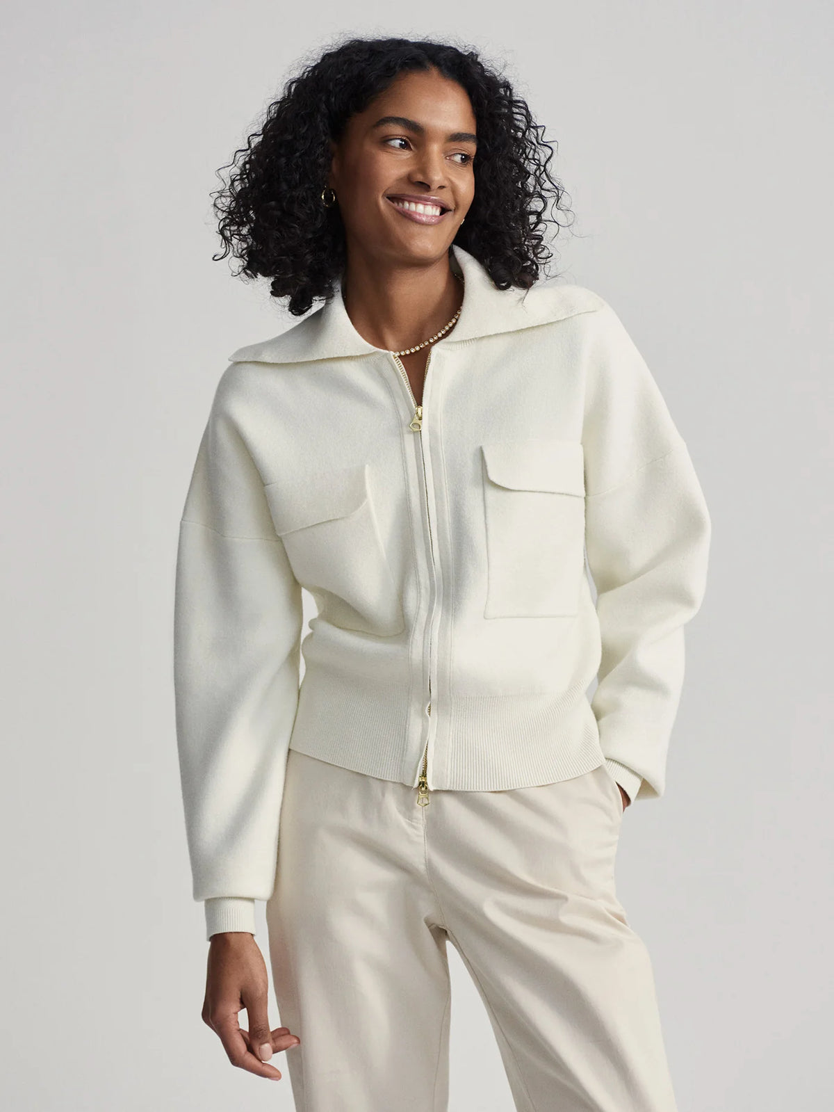 Felise Zip-Through Knit Jacket