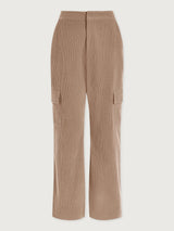 Plush Cord Straight Cargo Trouser Long