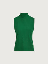 Variegated Mock Neck Fitted